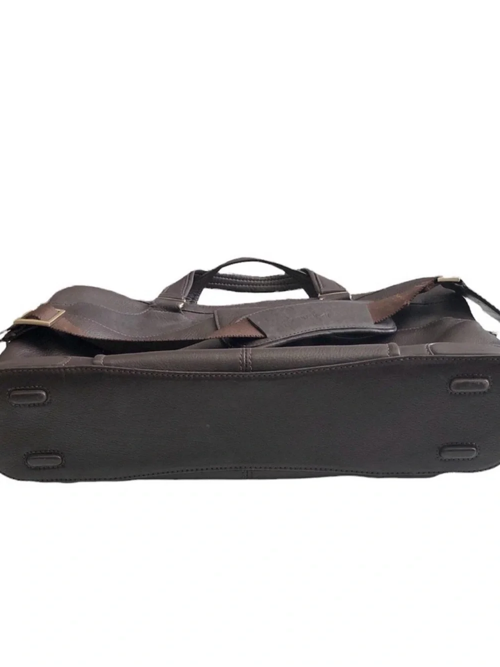 TUMI Brown Leather Briefcase Messenger Shoulder Bag